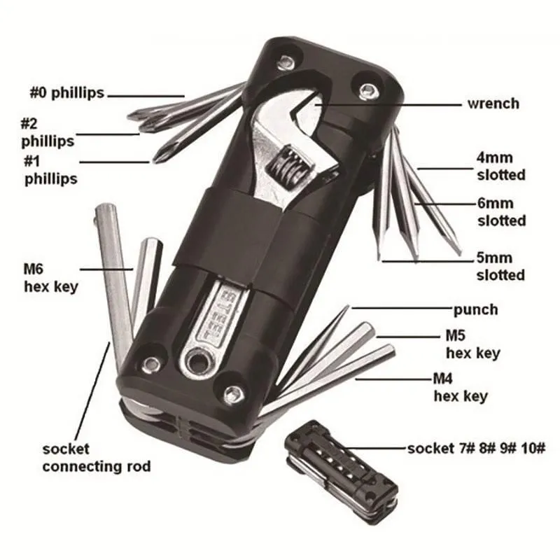 Multifunctional Pocket Bike Tool - Compact Repair Kit