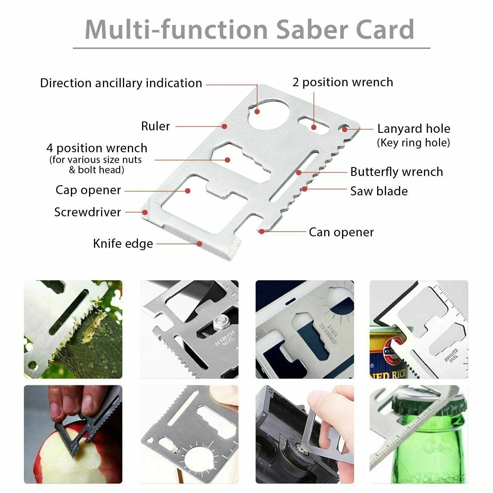 Multitool Outdoor Emergency And Safety Gear Kit