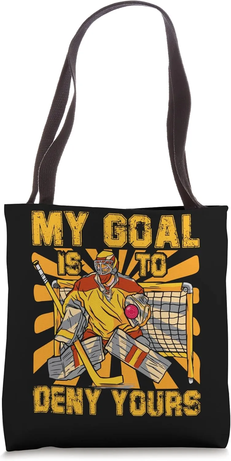 My Goal is to deny yours Bandy Tote Bag