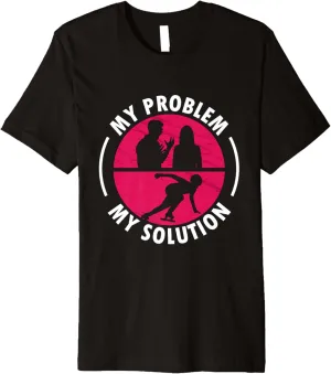 My Problem My Pictogram Mom Dad Loves Skating Speed Skater Premium T-Shirt