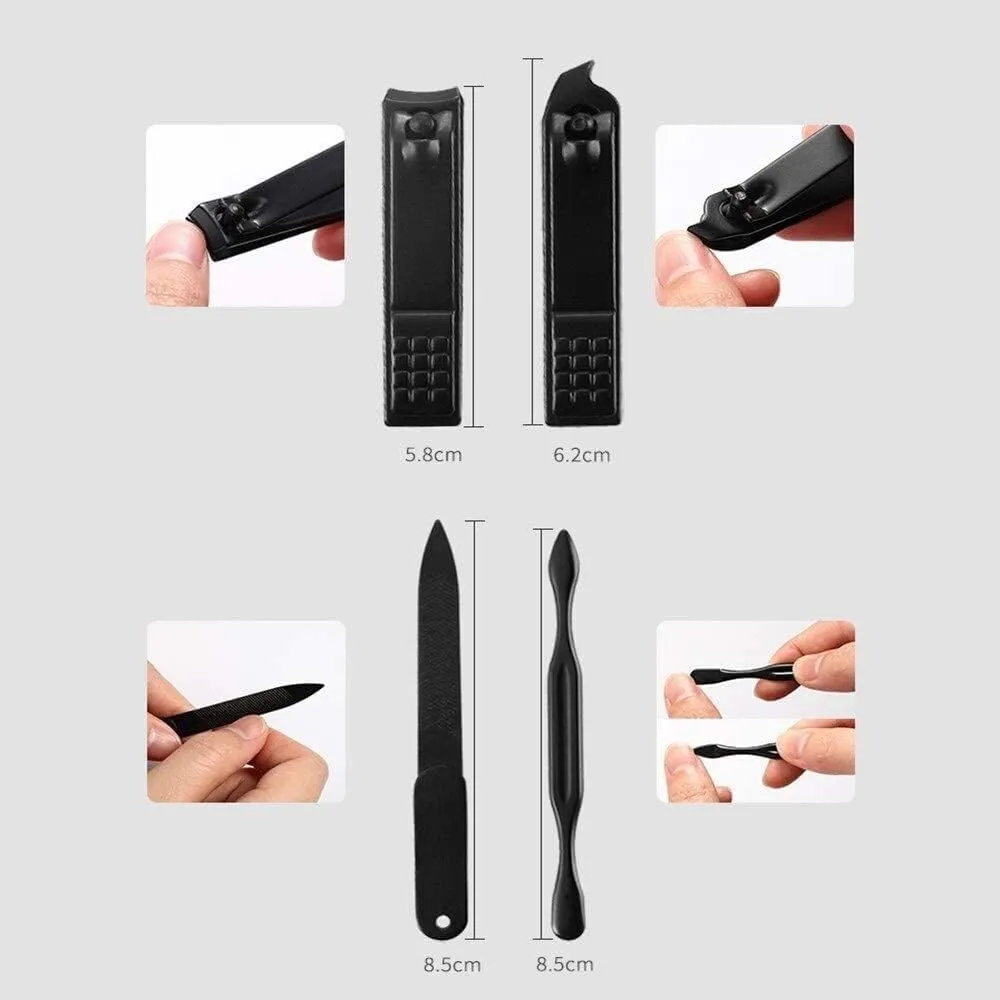 Nail clippers manicure set,Travel Mini Nail Set 15Pcs Professional manicure Stainless Steel Nail Clippers Scissors Suit Set Kits Manicure Set Nail Tool nail art tools Portable travel beauty kit (Color