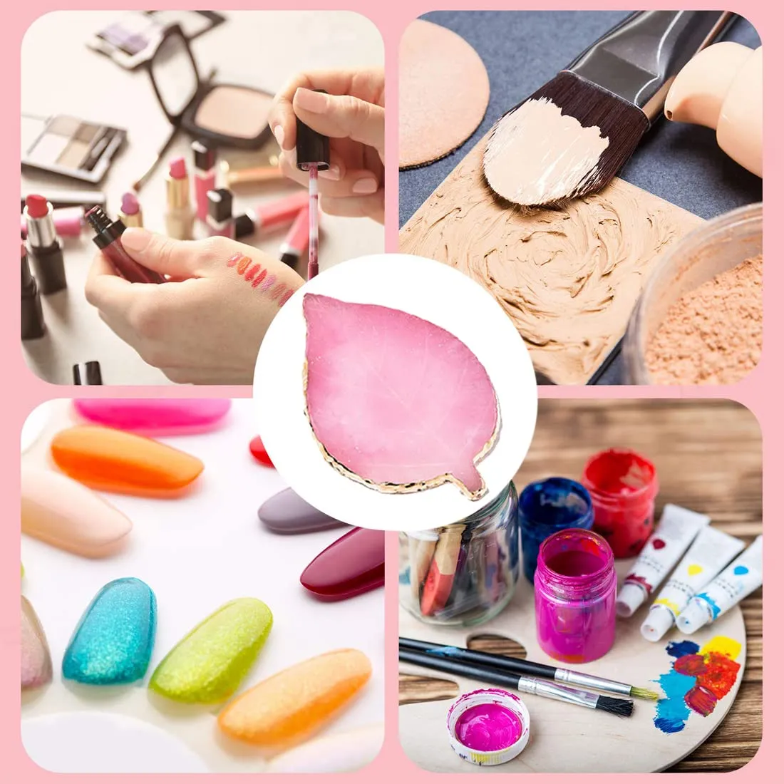 Nail pen,Nail Art Graffiti Pen,Waterproof Drawing Painting Liner Brush, DIY Flower Abstract Lines Details,Nail Art Beauty Tool (2pcs Nail Palette(Pink))