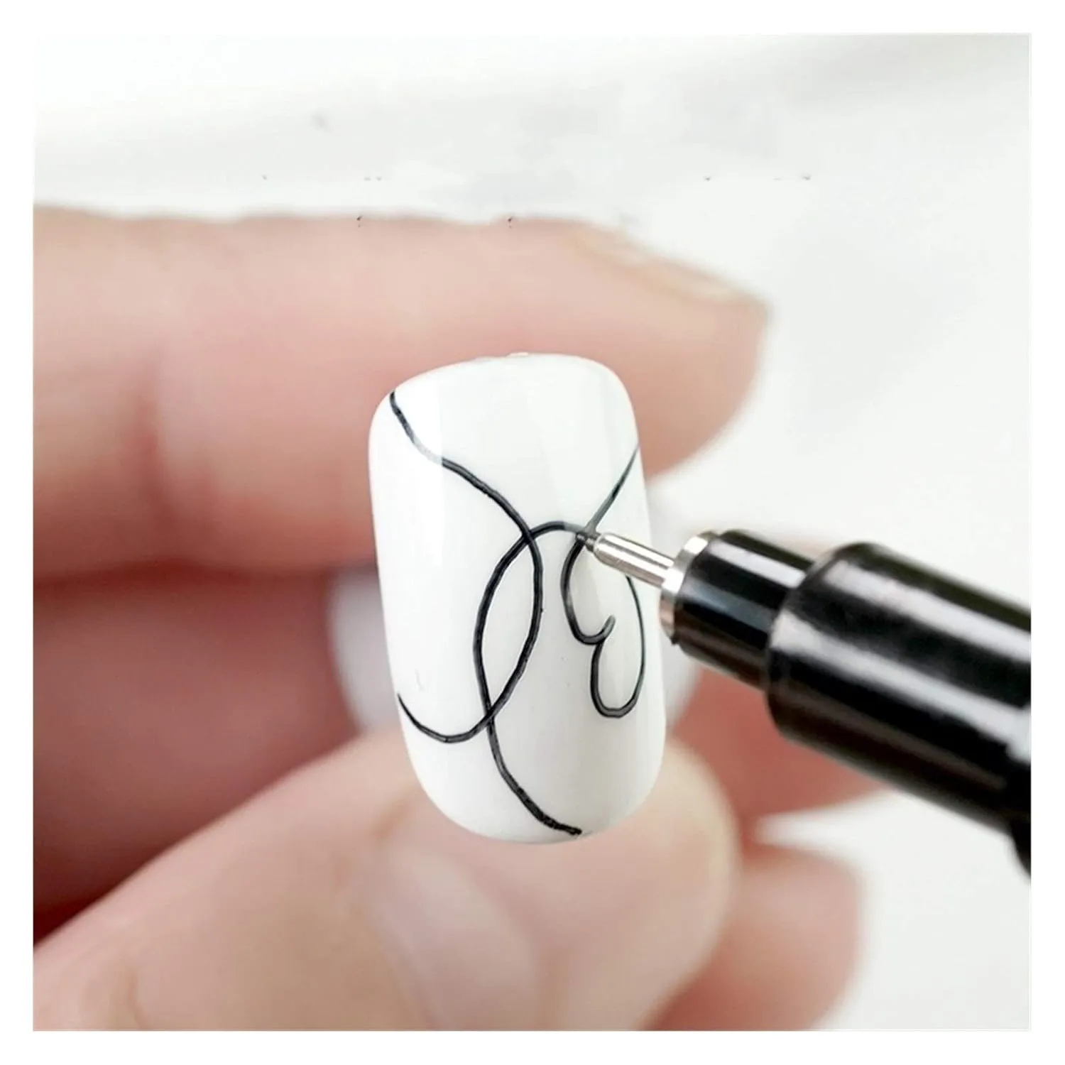 Nail pen,Nail Art Graffiti Pen,Waterproof Drawing Painting Liner Brush, DIY Flower Abstract Lines Details,Nail Art Beauty Tool (2pcs Nail Palette(Pink))