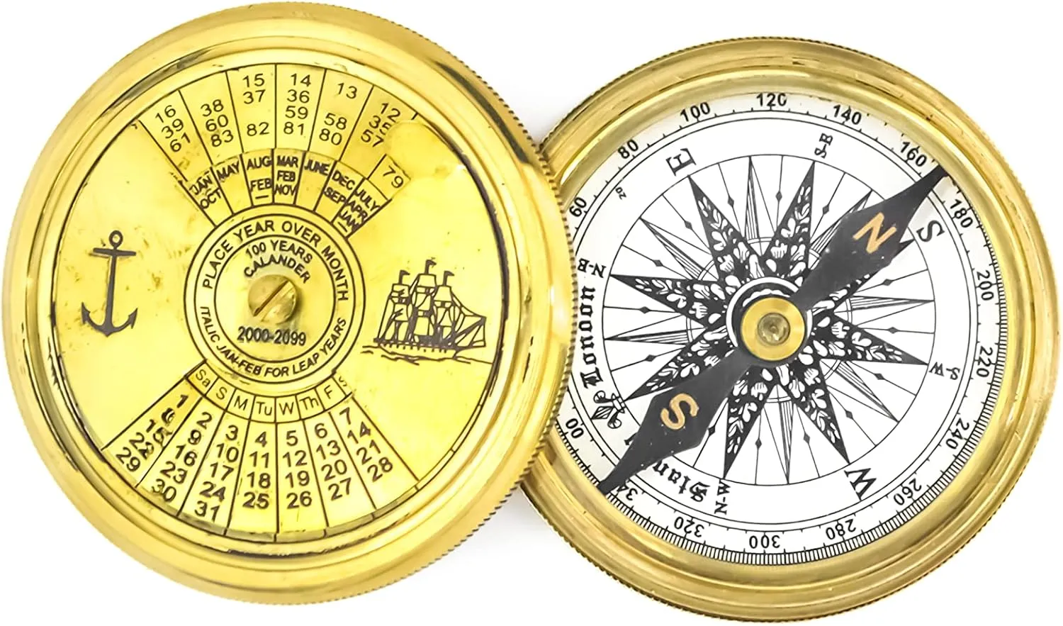Nautical Collectible Retro Style Compass Decorative Gift Item Brass Finish Compass