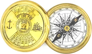 Nautical Collectible Retro Style Compass Decorative Gift Item Brass Finish Compass
