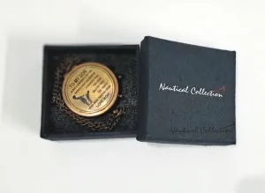NAUTICAL COLLECTION to My Son Always Remember You are Braver Than You Believe ... Quote Engraved Compass with an Impressive Gift Box | Brass Nautical Style Directional Magnetic Compass for Baptism G