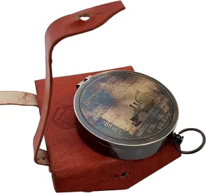 Nautical Compass Maritime Vintage Titanic Brass Magnetic Functional Pocket Compass for Outdoor Camping Hiking Home & Table Decor