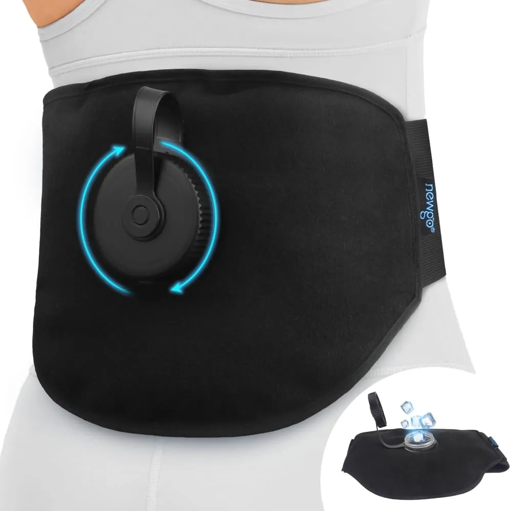 NEWGO Ice Pack for Back Pain Relief, Refillable Ice Bag for Back Pain Relief, Gel Cold Pack for Sciatic Nerve, Coccyx, Tailbone Pain