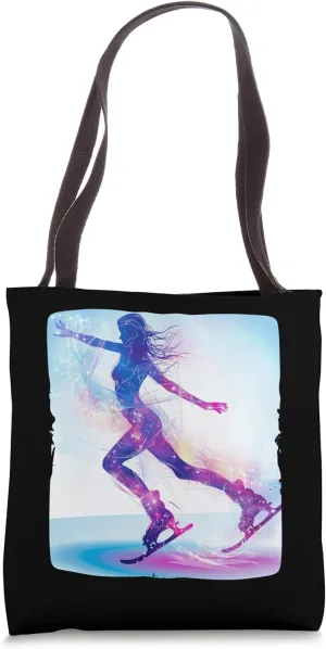 Nice ice skater with beautiful icy colors costume Tote Bag