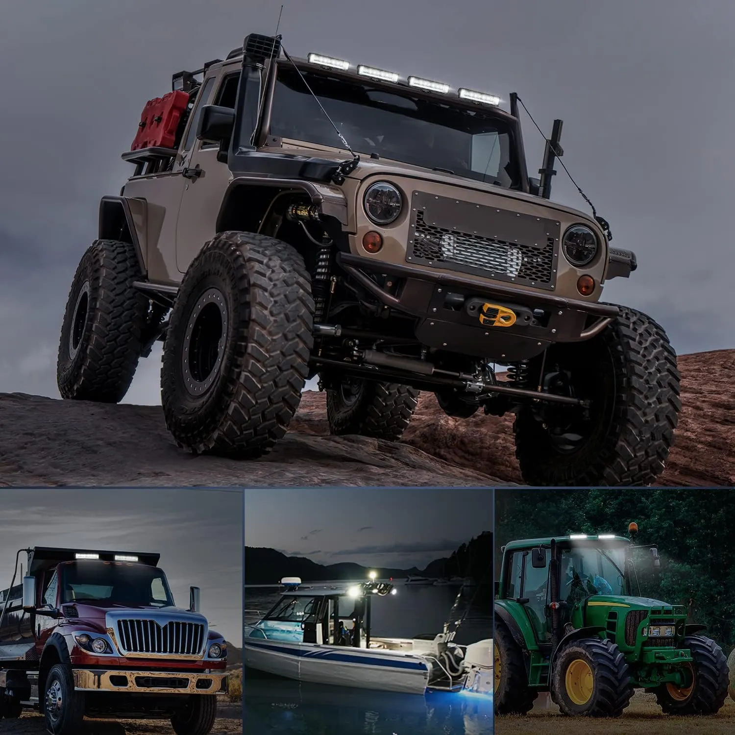 Nilight Side Shooter LED Pods 2PCS 6.5 Inch 60W Flood Spot Beam Combo Light Bar LED Fog Driving Lighting Work Lamp for Truck ATV UTV Boat