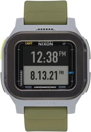 NIXON Regulus Expedition A1324-100M Water Resistant Digital Sport Watch (47.5 mm Watch Face, 24mm PU/Rubber/Silicone Band)