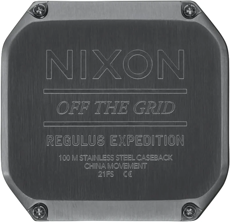 NIXON Regulus Expedition A1324-100M Water Resistant Digital Sport Watch (47.5 mm Watch Face, 24mm PU/Rubber/Silicone Band)