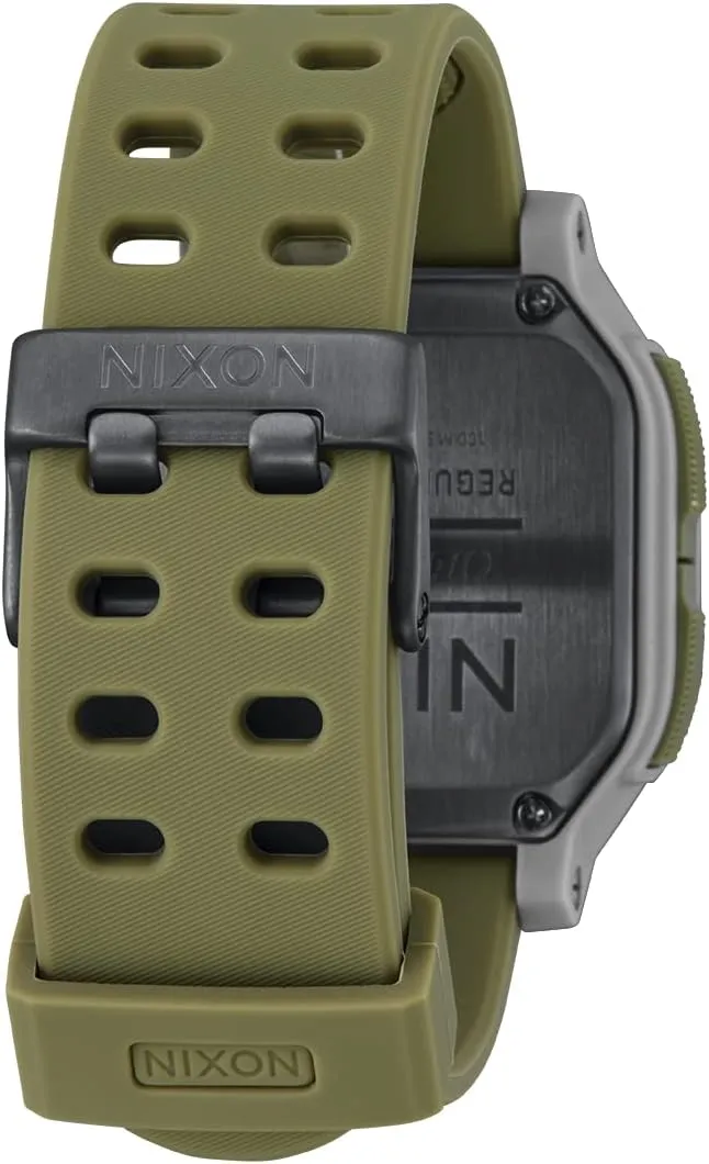 NIXON Regulus Expedition A1324-100M Water Resistant Digital Sport Watch (47.5 mm Watch Face, 24mm PU/Rubber/Silicone Band)