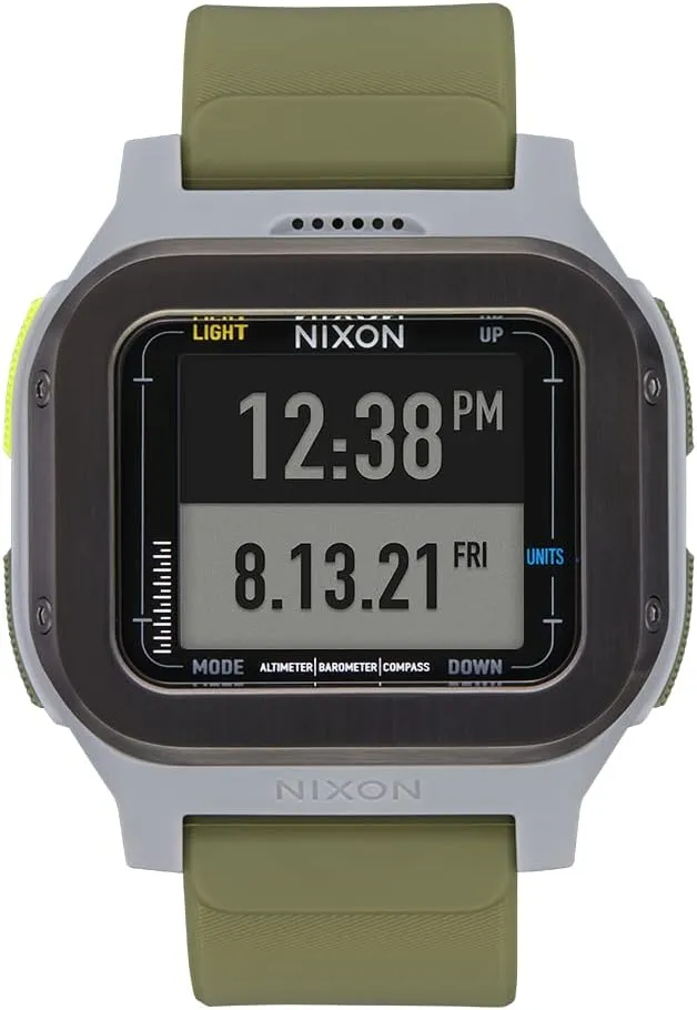 NIXON Regulus Expedition A1324-100M Water Resistant Digital Sport Watch (47.5 mm Watch Face, 24mm PU/Rubber/Silicone Band)