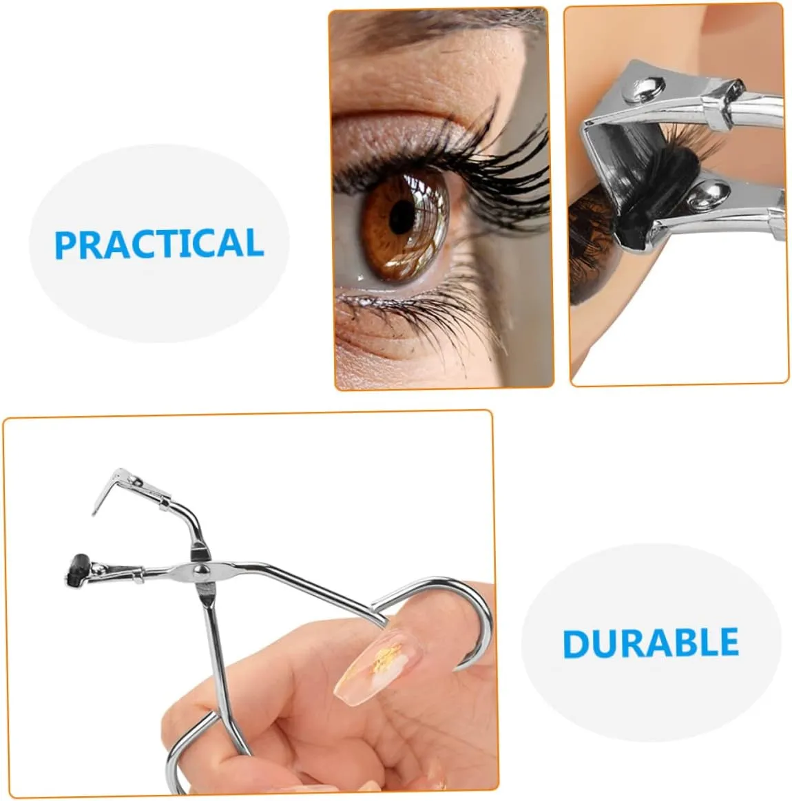 NOLITOY 5pcs Eyelash Curler for Women Ergonomic Curling Tool Compact Design for for Makeup The Go Curved Lashes