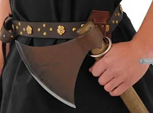 Norse Viking Axe Holder - Brown Leather