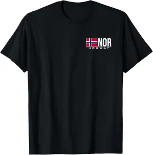 NORWAY FLAG NORWEGIAN COUNTRY CODE NOR SPORTS GAMES ATHLETE T-Shirt