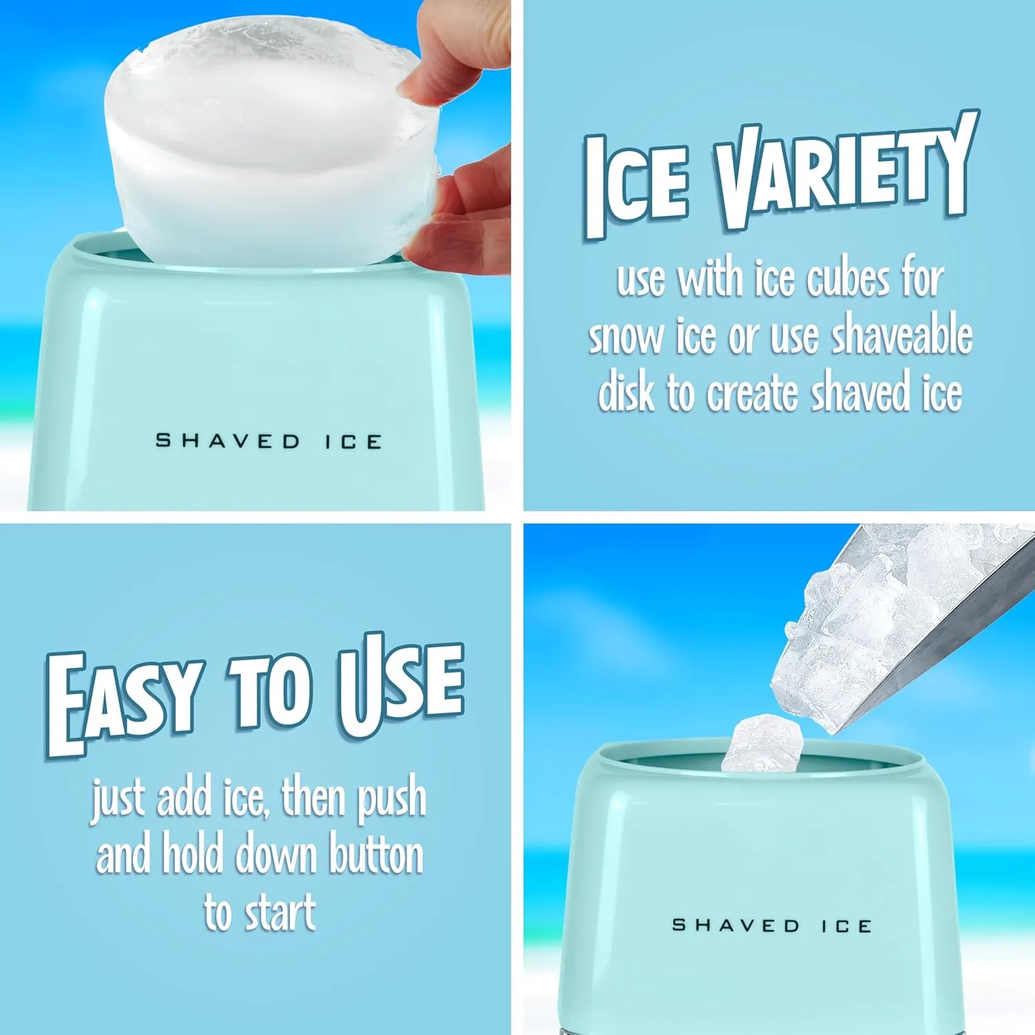 Nostalgia Shaved Ice Maker, Aqua
