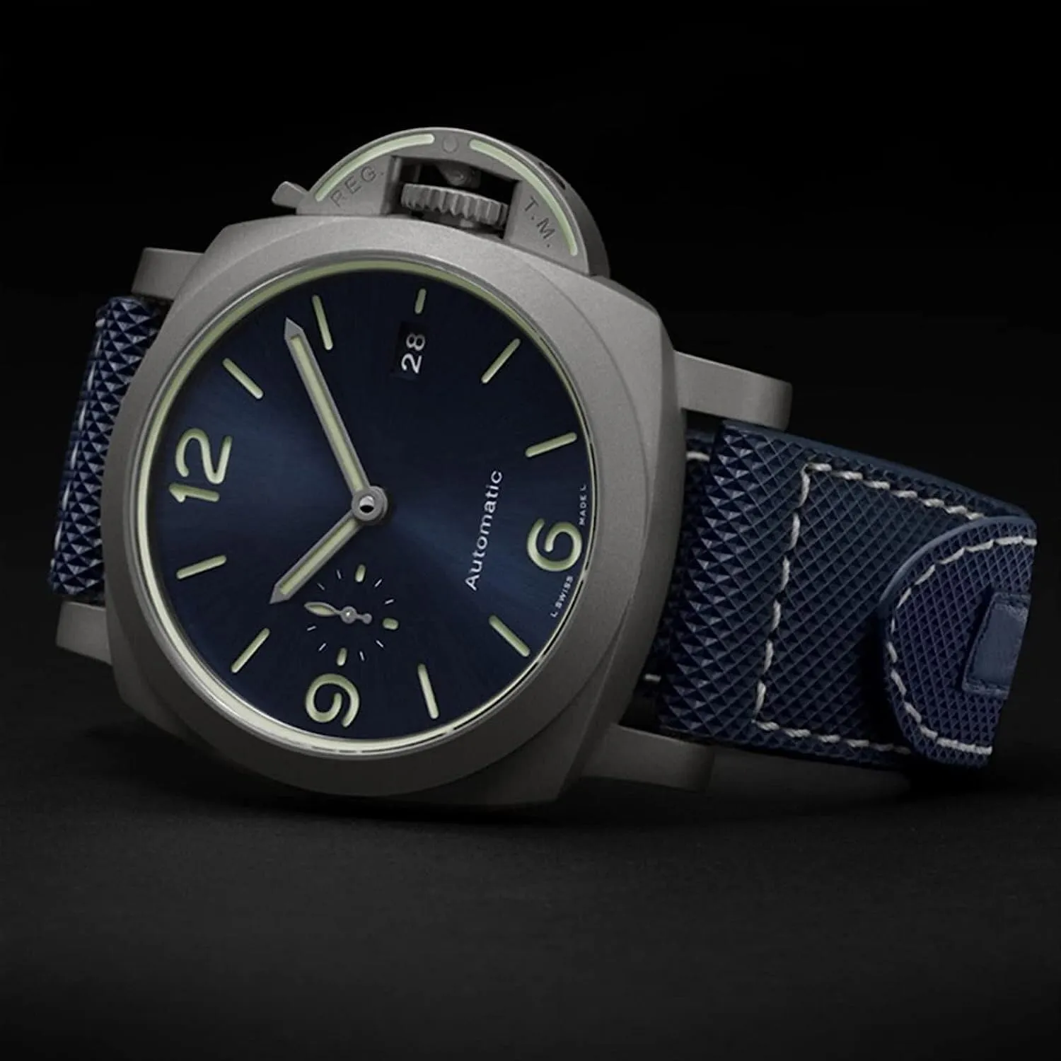 Nylon Canvas Strap For Panerai Lumino PAM01118 01661 Black Blue Watchband Bracelet 24mm