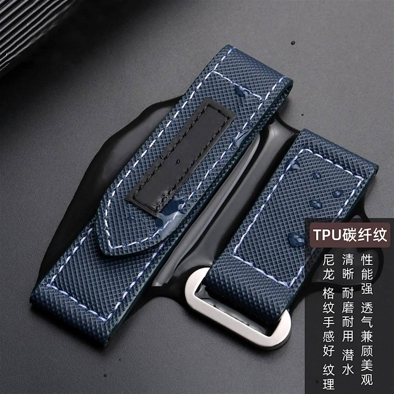 Nylon Canvas Strap For Panerai Lumino PAM01118 01661 Black Blue Watchband Bracelet 24mm