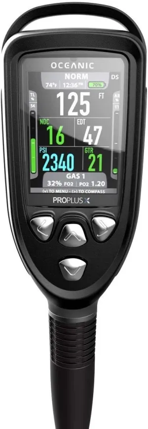 OCEANIC Pro Plus X Dive Computer | Large Color Screen Display, Easy to Read | Includes Digital Compass | Connect to DiverLog  App on Your Smartphone | Quick Disconnect Hose