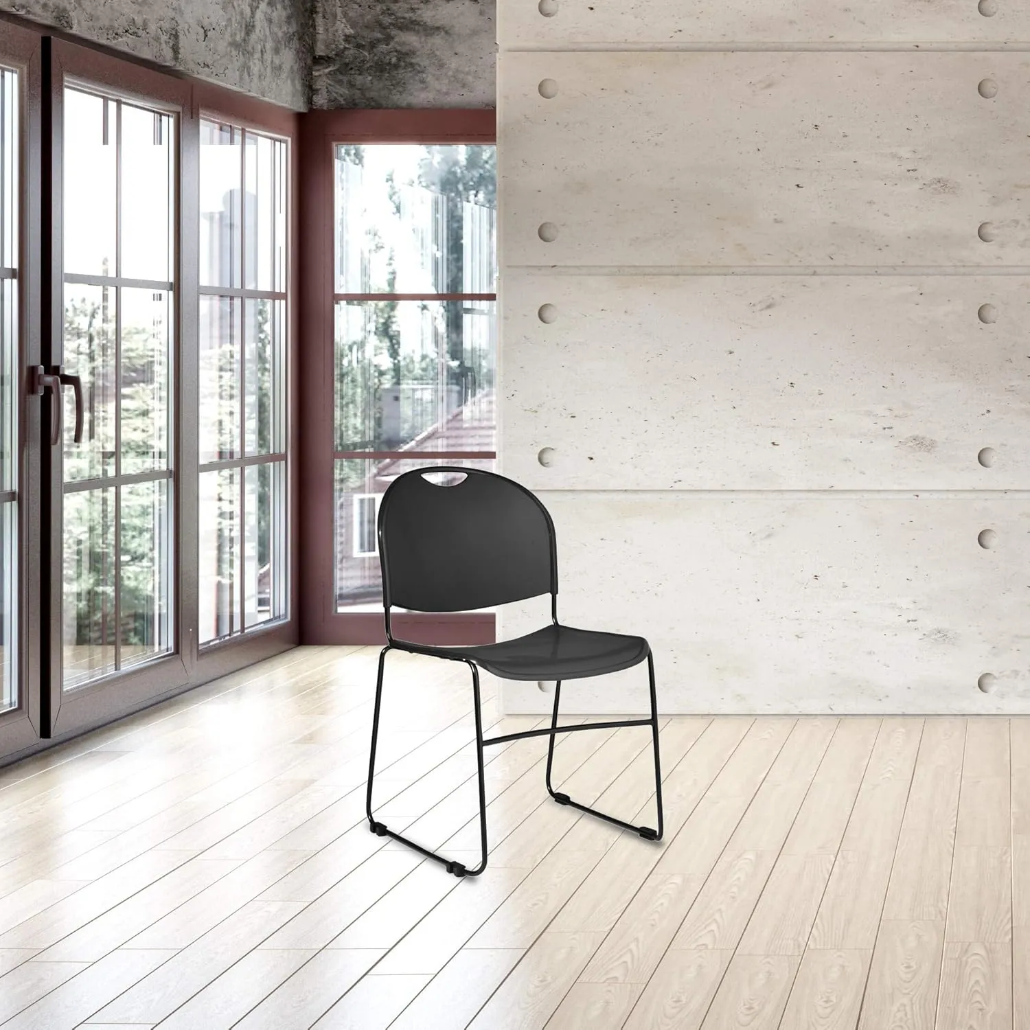 OEF Furnishings Multi-Purpose Ultra Compact Stack Chair (4 Pack)
