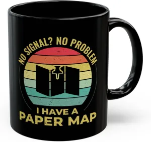 Offline Navigation Mug - Paper Map Design for Backcountry Explorers & Survivalists