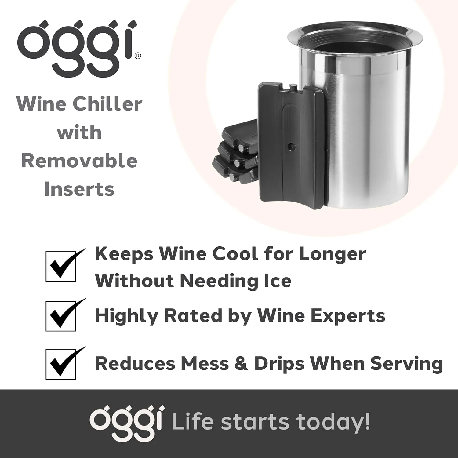 Oggi Wine Cooler with Freezer Inserts