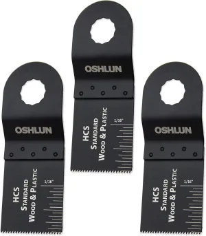 Oshlun MMR-0303 1-1/3-Inch Standard HCS Oscillating Tool Blade for Rockwell or Worx SoniCrafter Hex, 3-Pack