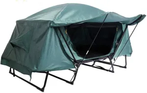 Outdoor Backpack Tent Multi-Purpose Fishing Tent Bed Off-Ground Tent Warm Double-Layer Tent with Carry Bag Night Cat Camping Tent