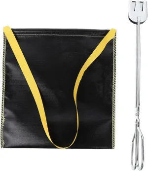 Outdoor Fire-Retardant Bag Carbon Gray Storage Handle Design for Versatile for BBQ Picnic and