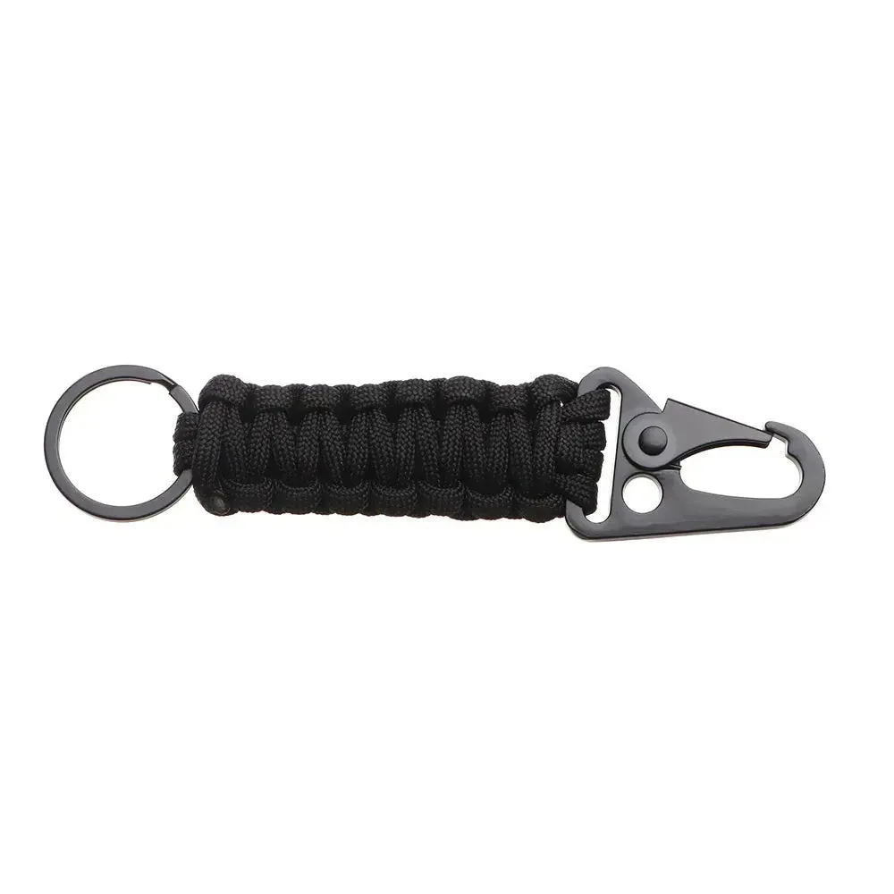 Outdoor Paracord Keychain Ring with Carabiner - Camping Survival Kit