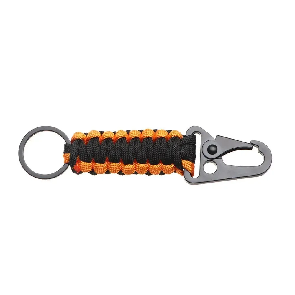 Outdoor Paracord Keychain Ring with Carabiner - Camping Survival Kit