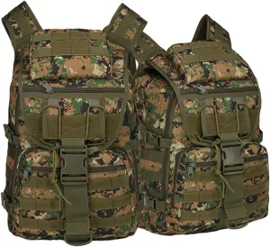 Outdoor Shoulder Tactical Bag Waterproof Mountaineering Bag Hiking Camo Backpack,Jungle Digital
