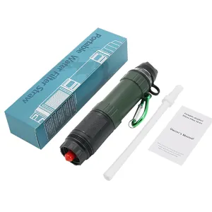 Outdoors Water Purifier, Water Filter Straw Portable Water Purifier Survival Gear Drinking Purifier for Hiking Emergency