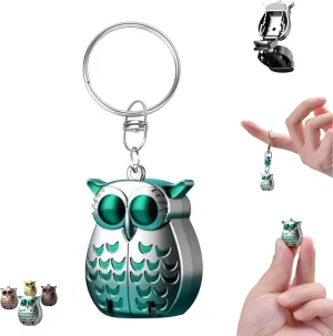 Owl Keychain Nail Clipper, 2-in-1 Foldable Nail Clippers with Nail File, Stainless Steel Mini Nail Clippers, with Owl Patterns Portable Nail Manicure Pedicure Tools (A)