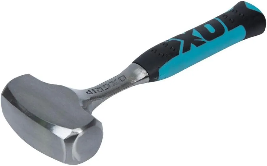 OX Tools 3lb Club Hammer Smooth Face Solid Steel Body with Non Slip Grip Mini Sledge Hammer Heavy Duty Handle Demolition Hammer Real Steel Hammer Head ‎OX-P082703