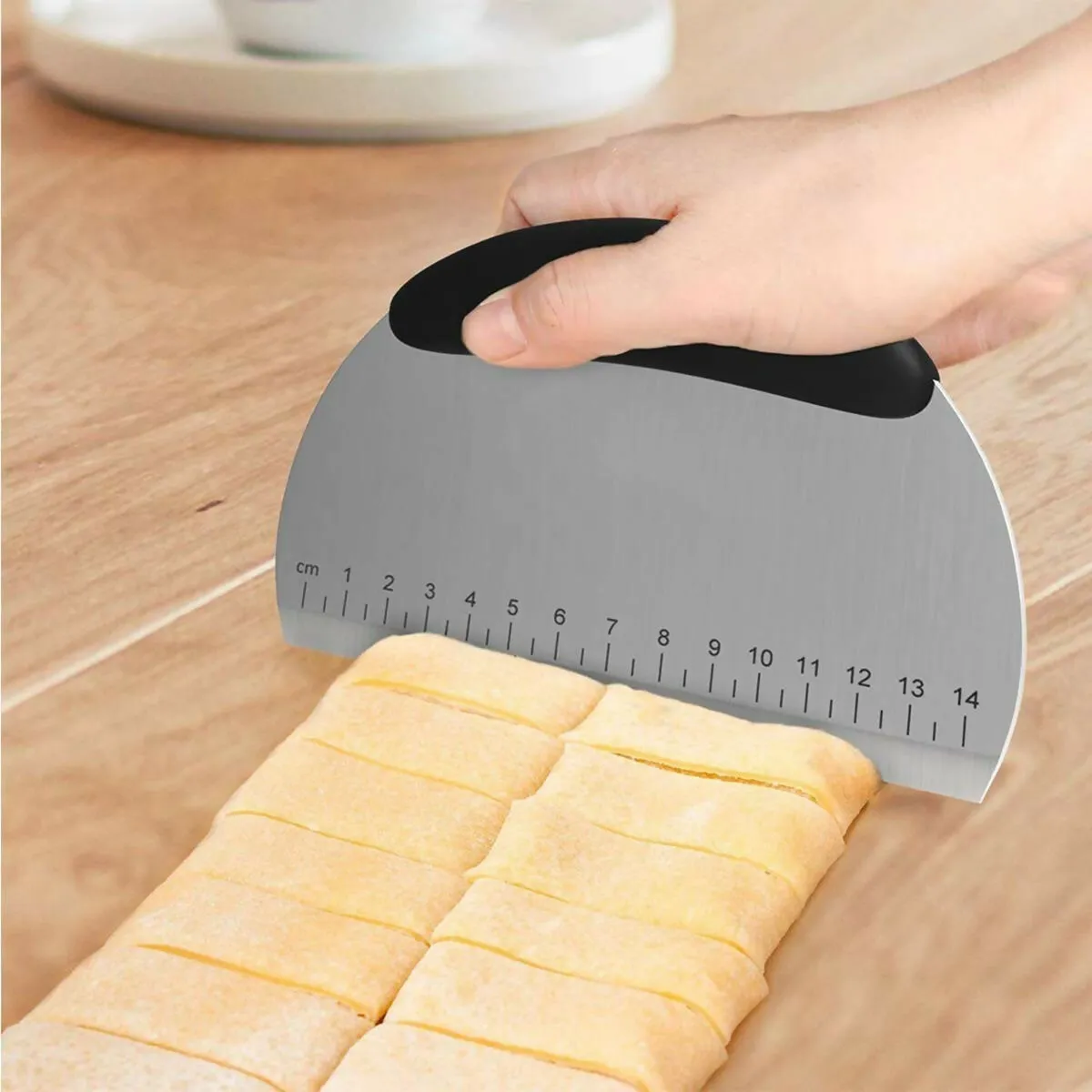 P-Plus International Multi-Purpose Stainless Steel Dough Scraper