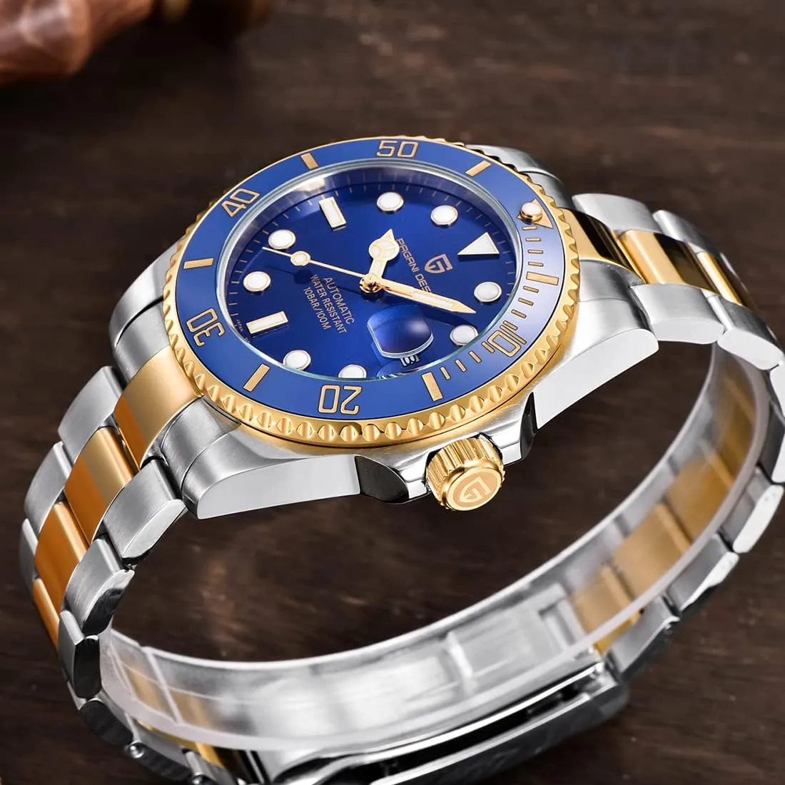 Pagani Design New Men's Mechanical Watch Luxury Ceramic Bezel Japanese Movement Stainless Steel Fashion Classic Automatic Watch Sapphire Glass Men's Watch 100 Meters Water Resistant Relogio Masculino…
