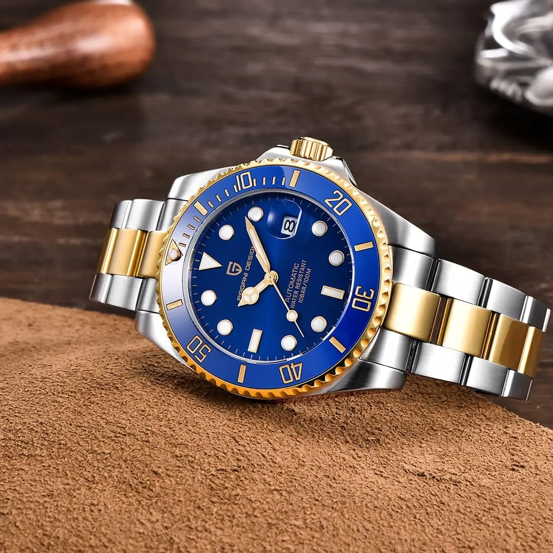 Pagani Design New Men's Mechanical Watch Luxury Ceramic Bezel Japanese Movement Stainless Steel Fashion Classic Automatic Watch Sapphire Glass Men's Watch 100 Meters Water Resistant Relogio Masculino…