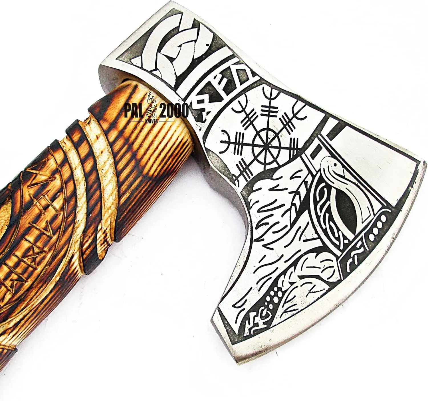 PAL 2000 KNIVES Handmade Stainless Steel Axe - Gorgeous Ax - Solid Wood Handle -