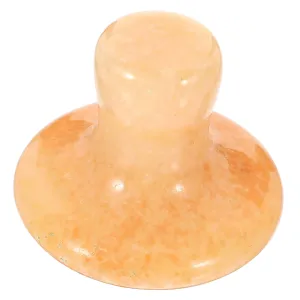 PartyKindom Face Massager Jade Beauty Stone Mushroom Shape Essential Oil Applicator Natural Guasha Tool for Home Use