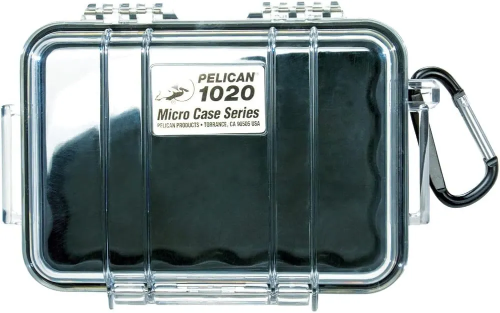 Pelican 1020 Micro Case (Black/Clear)
