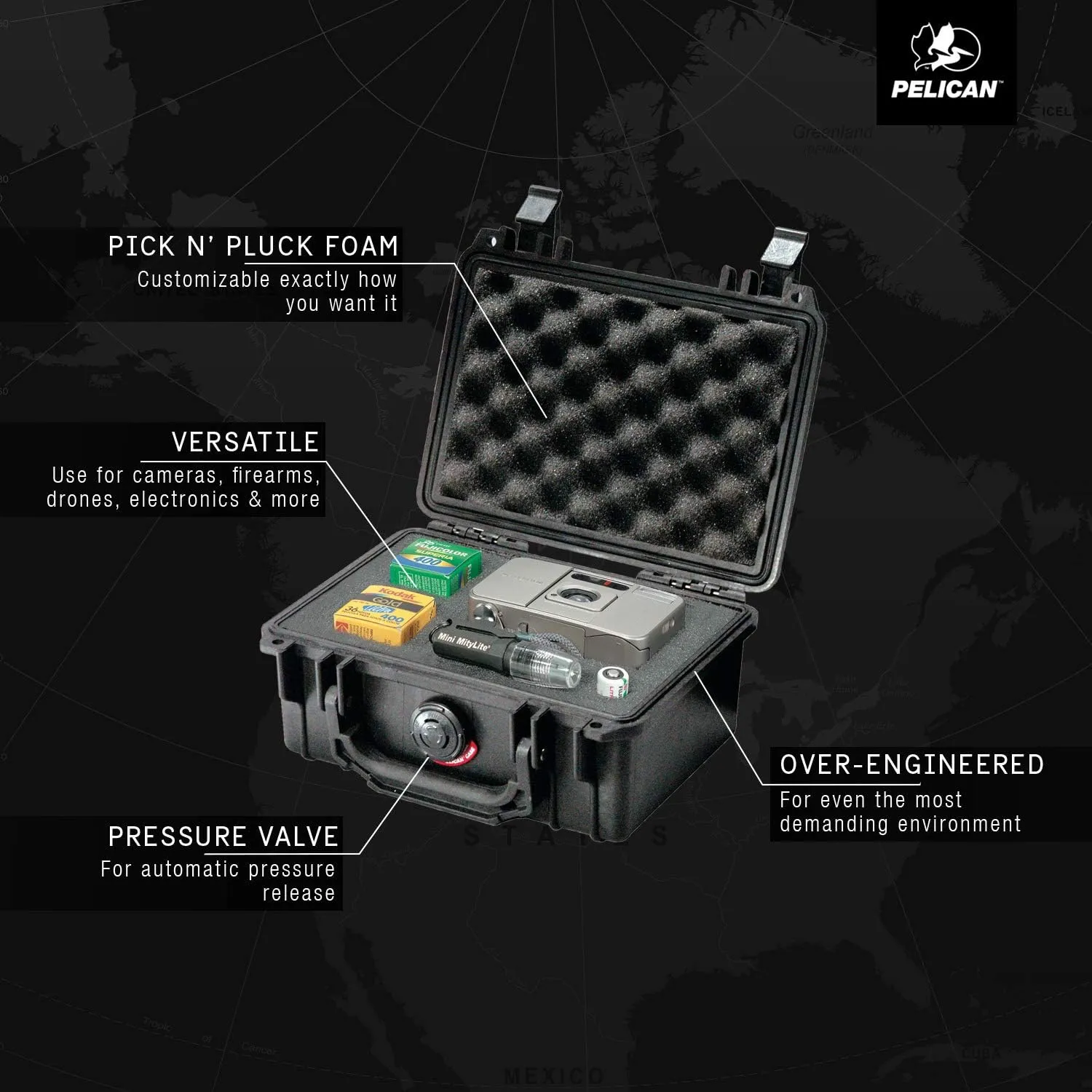 Pelican 1120 Case With Foam (Silver)