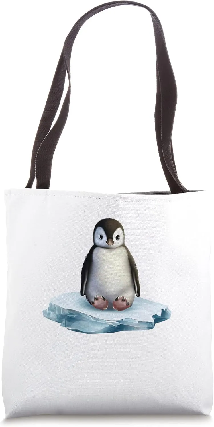 Penguin on Ice Floe Tote Bag