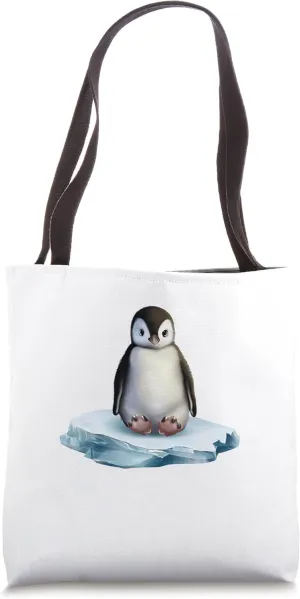 Penguin on Ice Floe Tote Bag