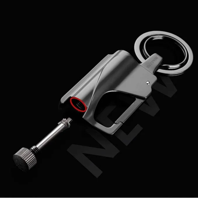 Permanent Match, Metal Forever Match Keychain Lighter, Waterproof Flint Matchstick Fire Starter for Outdoor Camping Emergency Survival, black