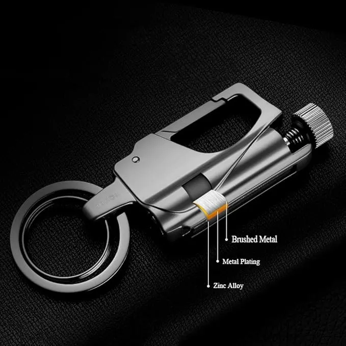 Permanent Match, Metal Forever Match Keychain Lighter, Waterproof Flint Matchstick Fire Starter for Outdoor Camping Emergency Survival, black
