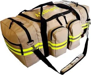 Personalized Firefighter Bag - Custom Name Firefighter Duffel backpack With Shoulder Straps, Waterproof Large Equipment Storage Bag Gift for Fire (Style A)