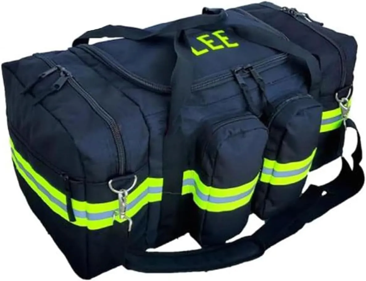 Personalized Firefighter Bag - Custom Name Firefighter Duffel backpack With Shoulder Straps, Waterproof Large Equipment Storage Bag Gift for Fire (Style A)